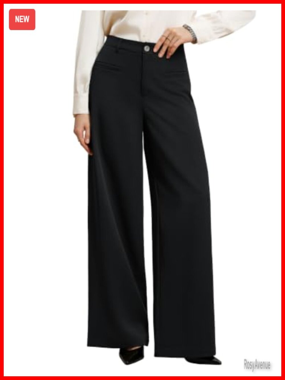 Women High Waist Wide Leg Dress Pants Business Casual Trousers